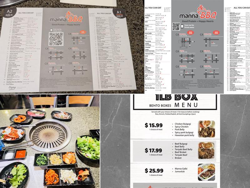 Manna BBQ Menu