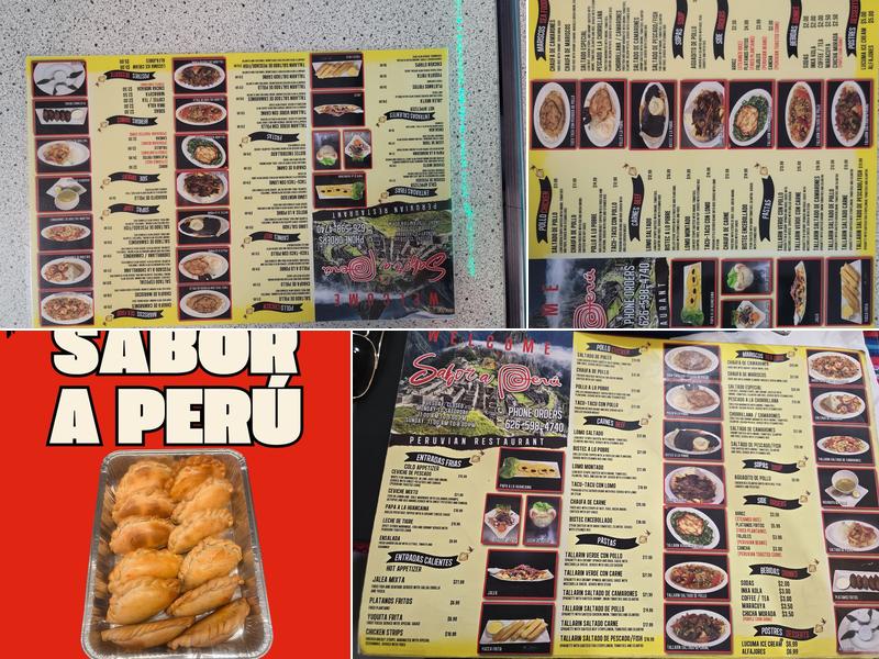 Sabor A Perú Menu