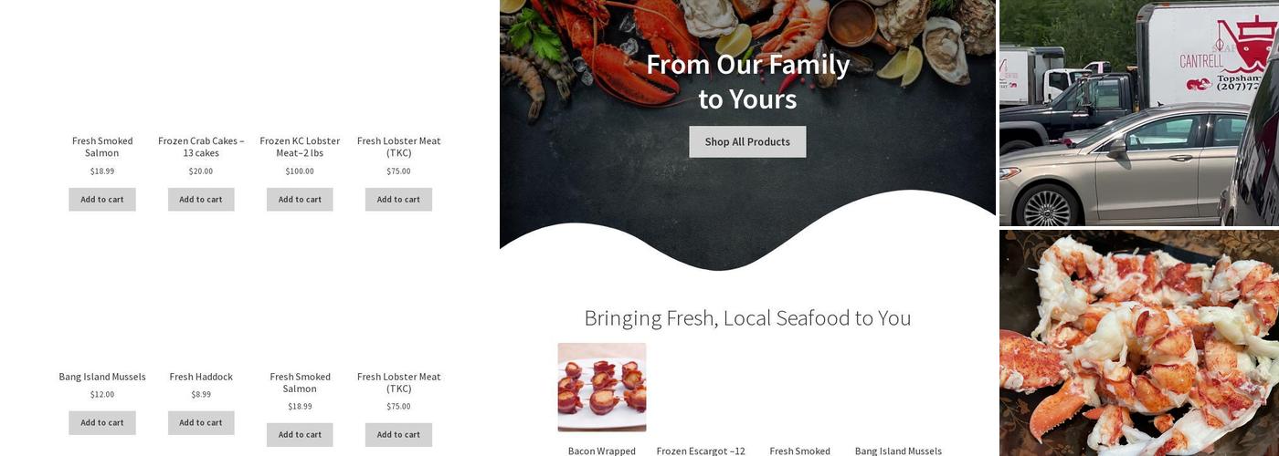 Cantrell Seafood Menu