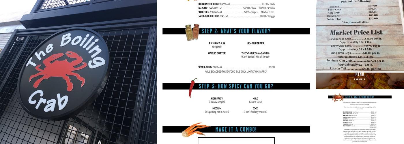 The Boiling Crab Menu