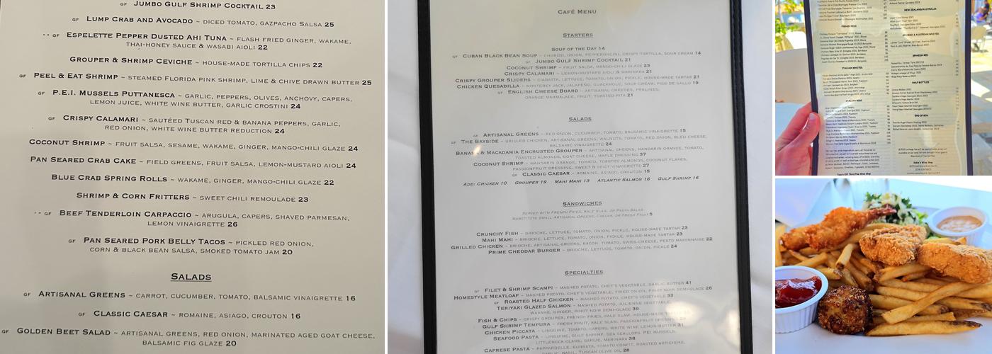 Bayside Seafood Grill & Bar Menu