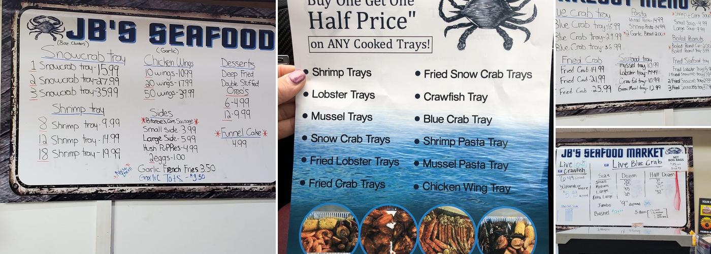 JB's Seafood Market Menu