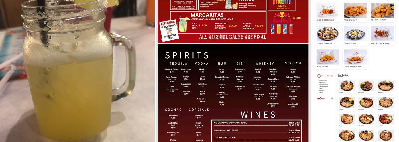 The Juicy Crab McDonough Menu