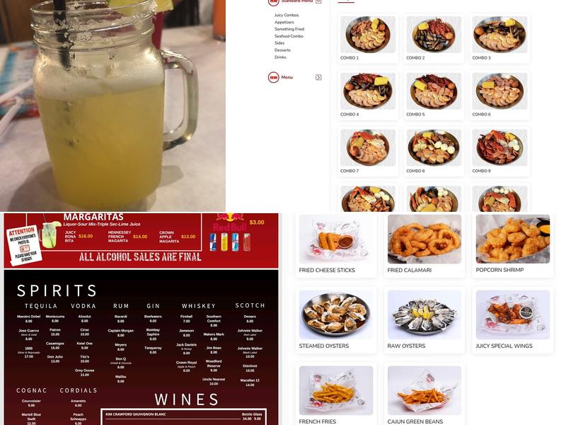 The Juicy Crab McDonough Menu