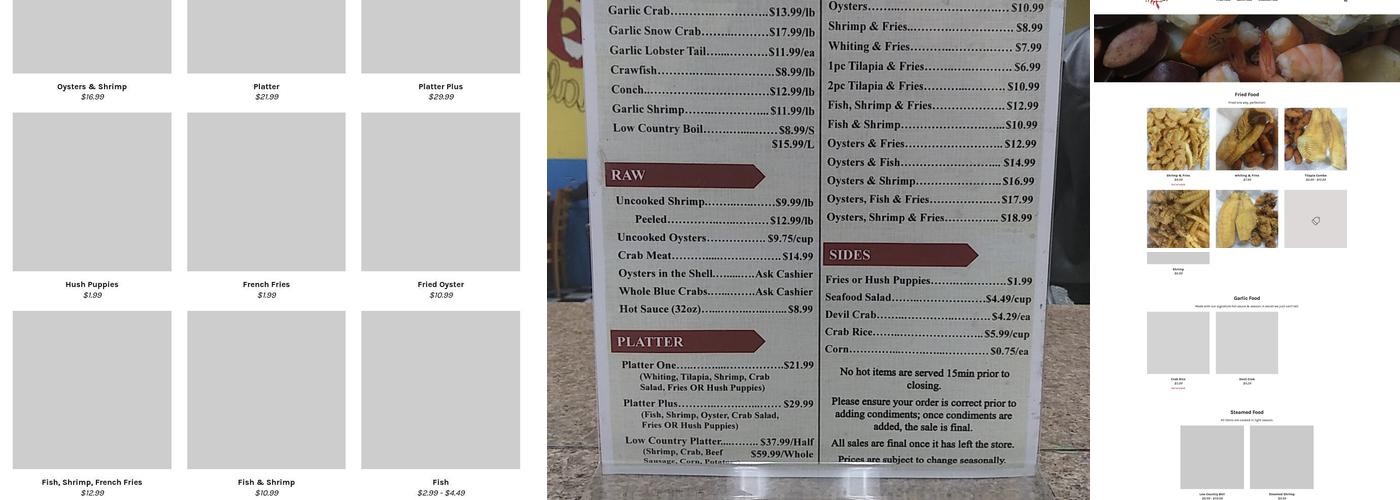 David's Crab House of Savannah Menu