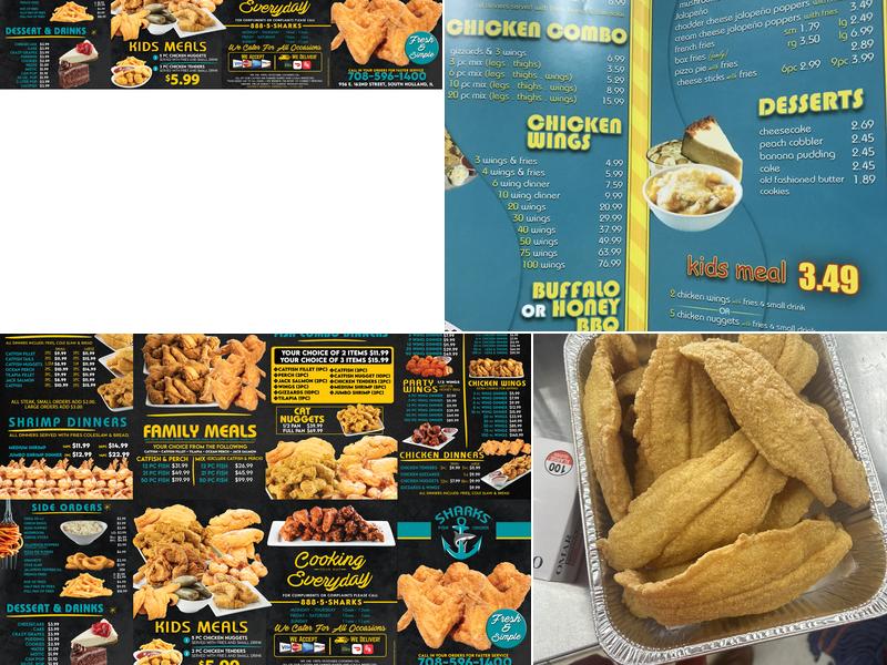 Sharks Fish & Chicken Menu