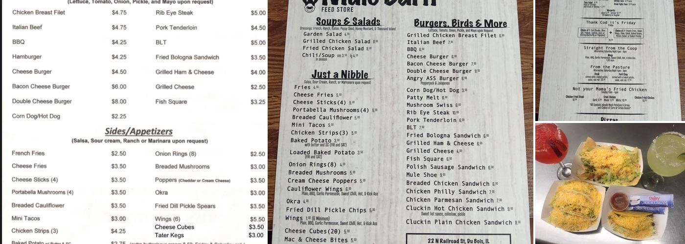 Mule Barn Menu