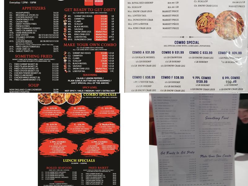 La Juicy Seafood Menu