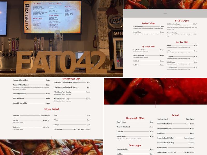 Mudbugs 042 Menu