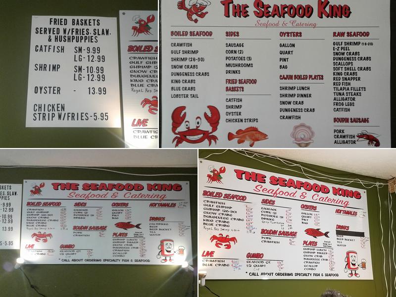 Seafood King Menu