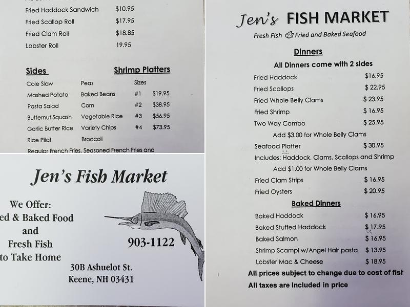 Adams Fish Market Menu