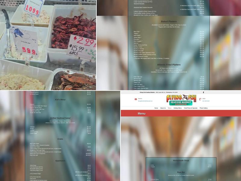 Flying Fish Seafood Menu