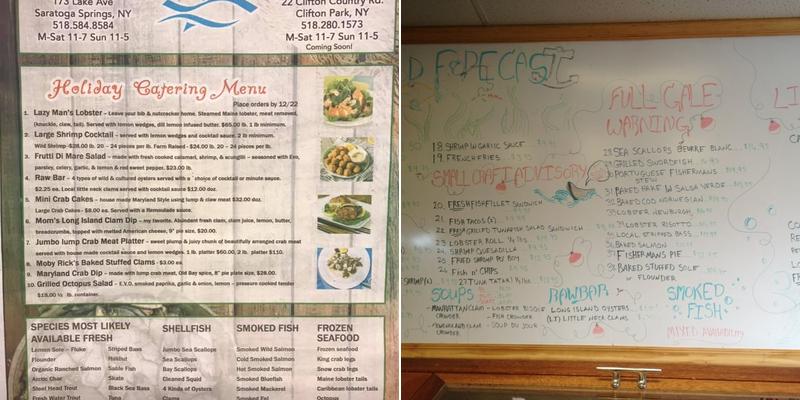 Moby Rick's Menu