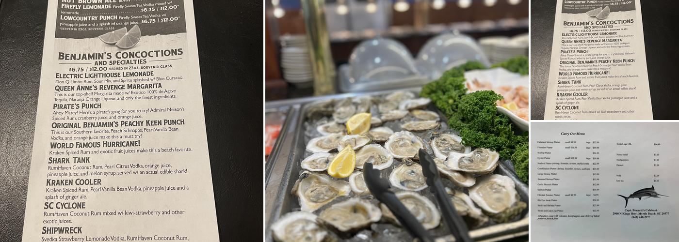 Bennett's Calabash Menu