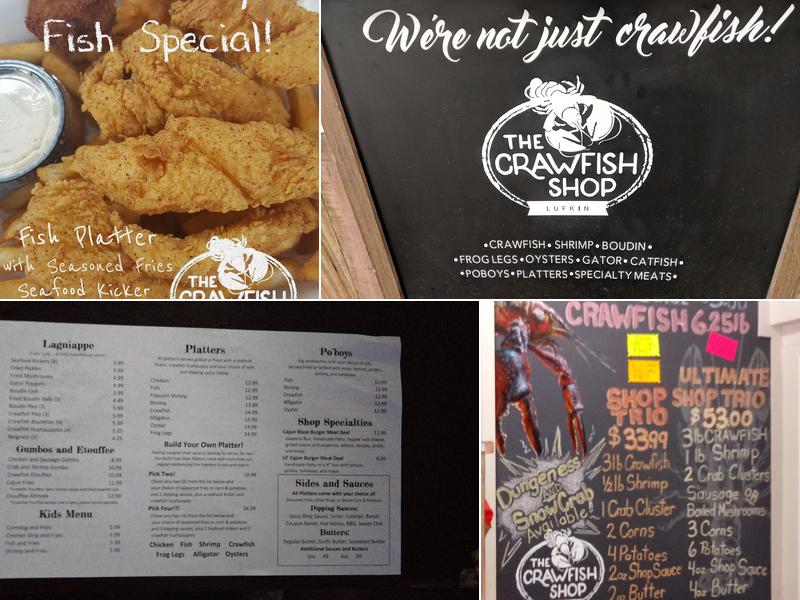 The Crawfish Shop Menu