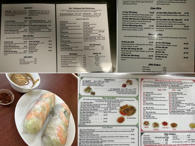 VN Pho Menu