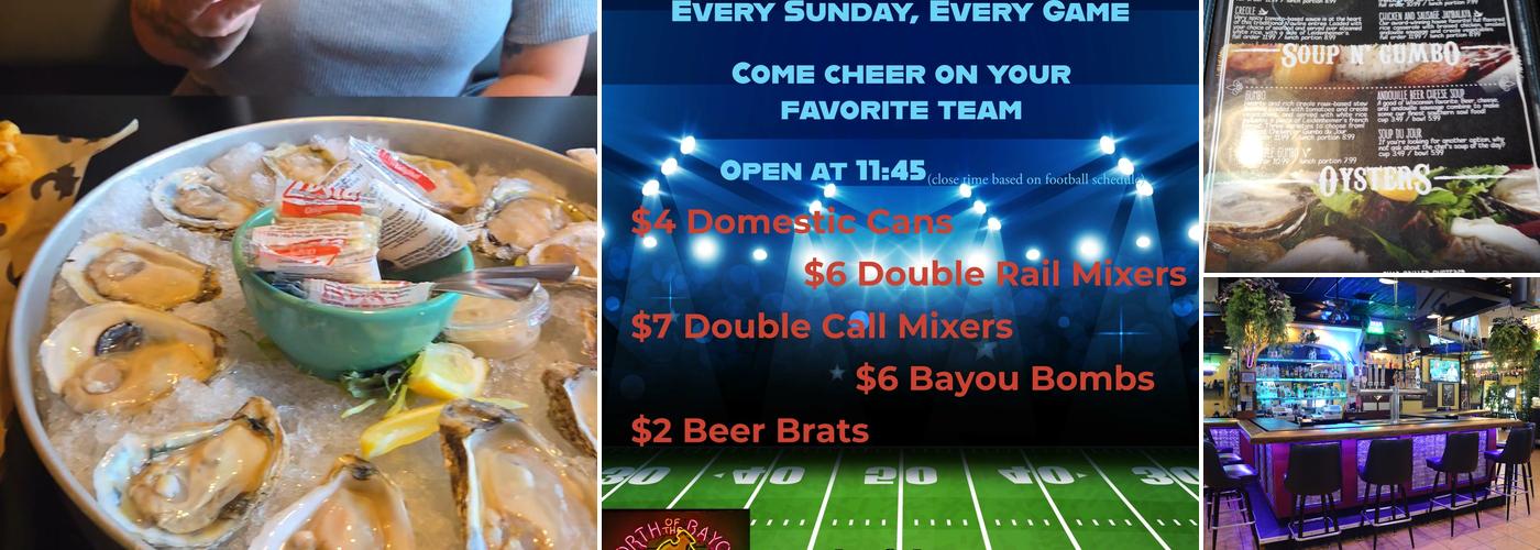 North Of The Bayou Restaurant & Brewery Menu