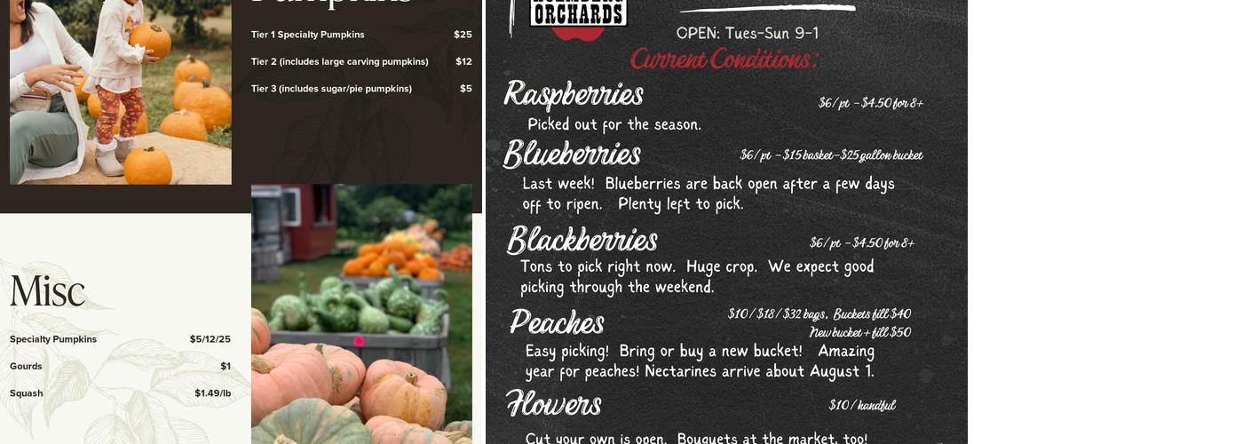 Holmberg Winery Menu