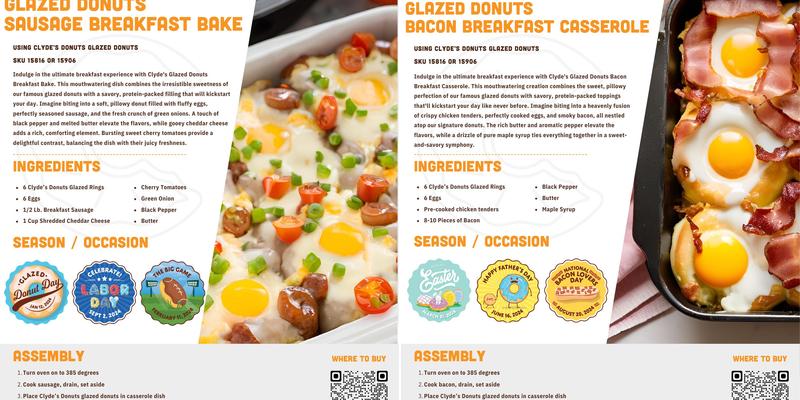Clyde's Donuts Menu