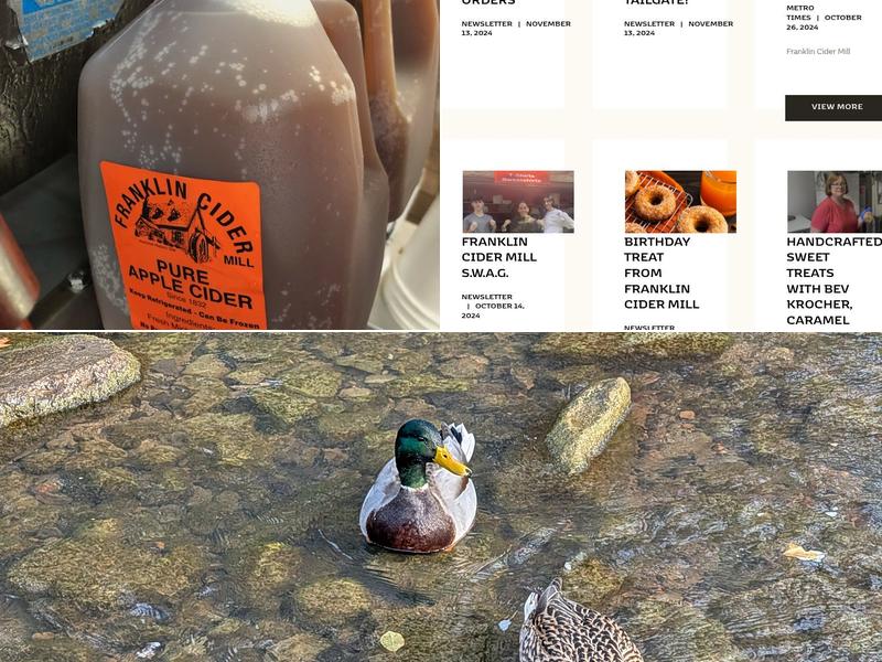 Franklin Cider Mill Menu