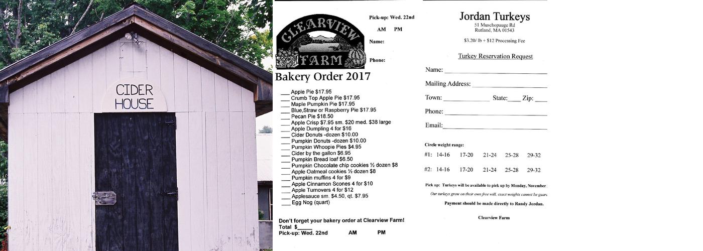 Clearview Farm Menu