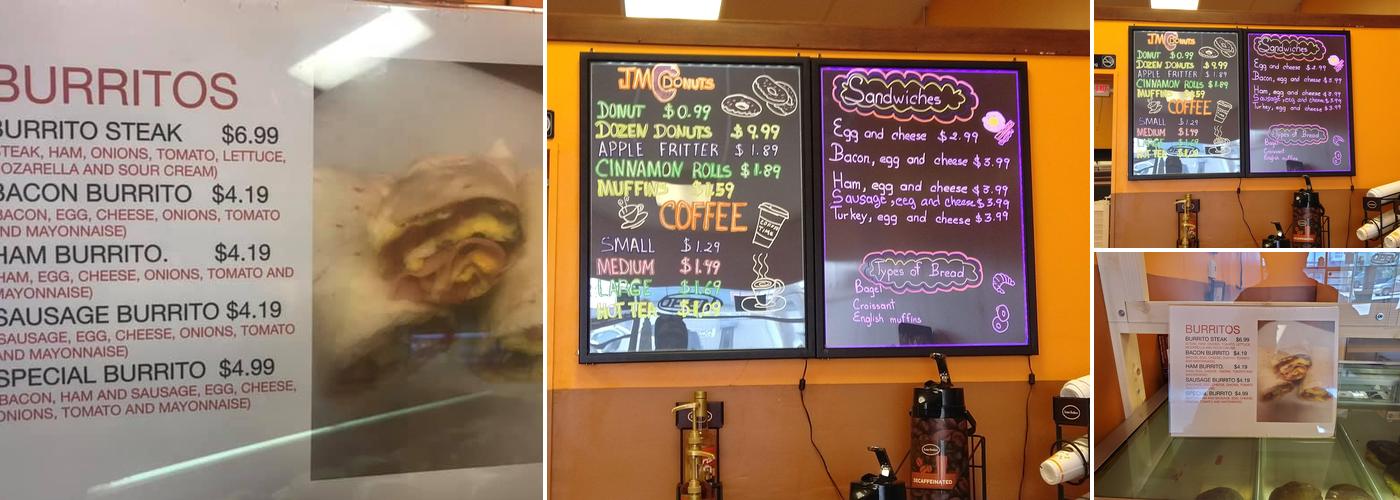 JMC DONUTS Menu