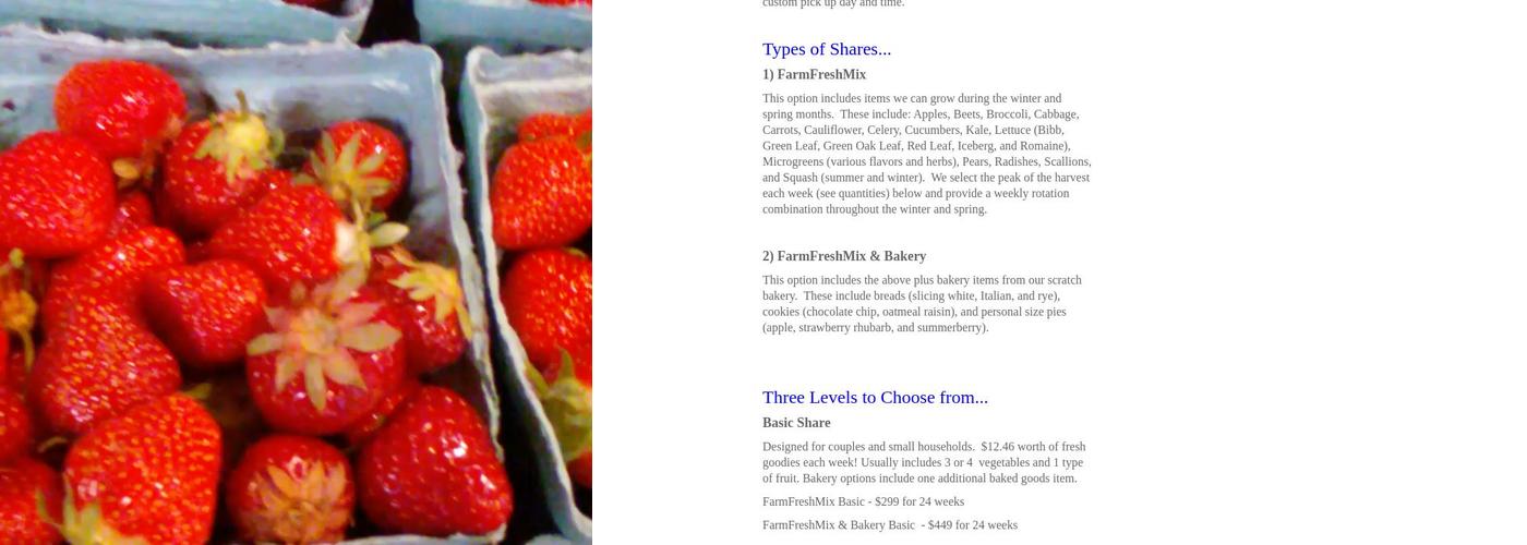 Lone Maple Farm Menu
