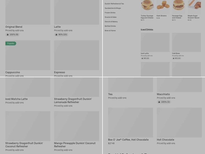 Dunkin' Menu