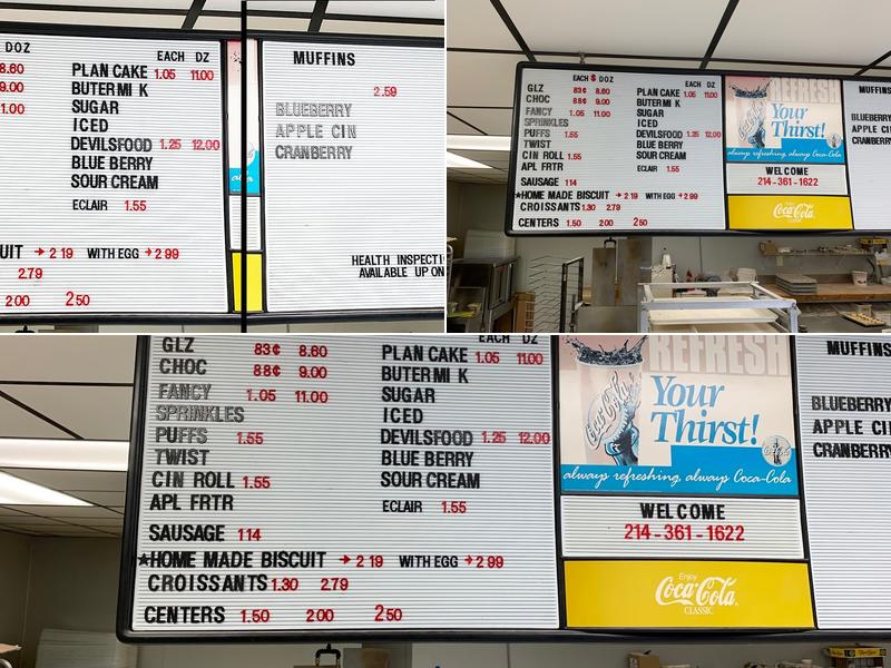 Ingram's Donut & Bakery Menu