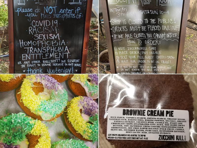 Zucchini Kill Bakery Menu