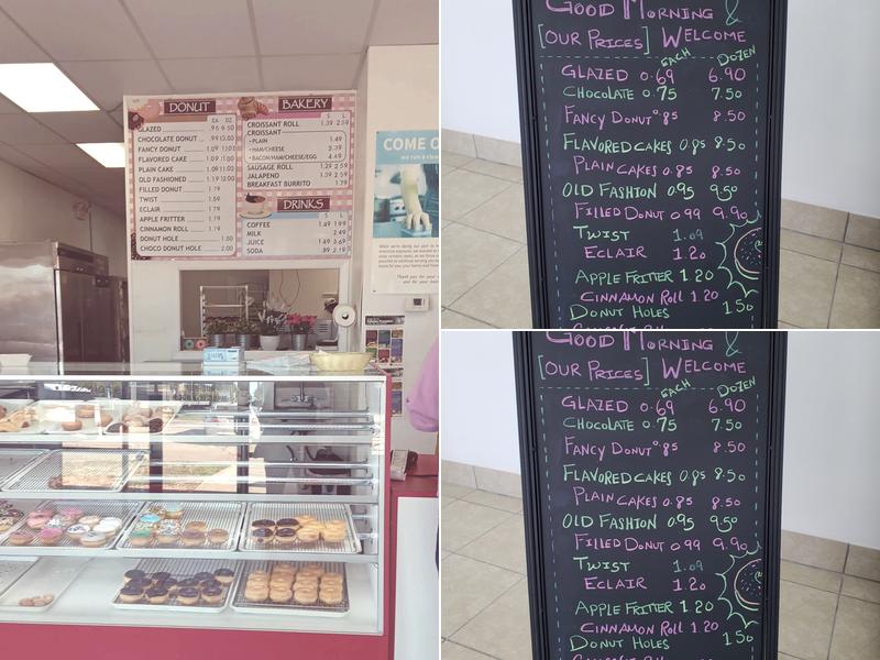Sun Donuts Menu