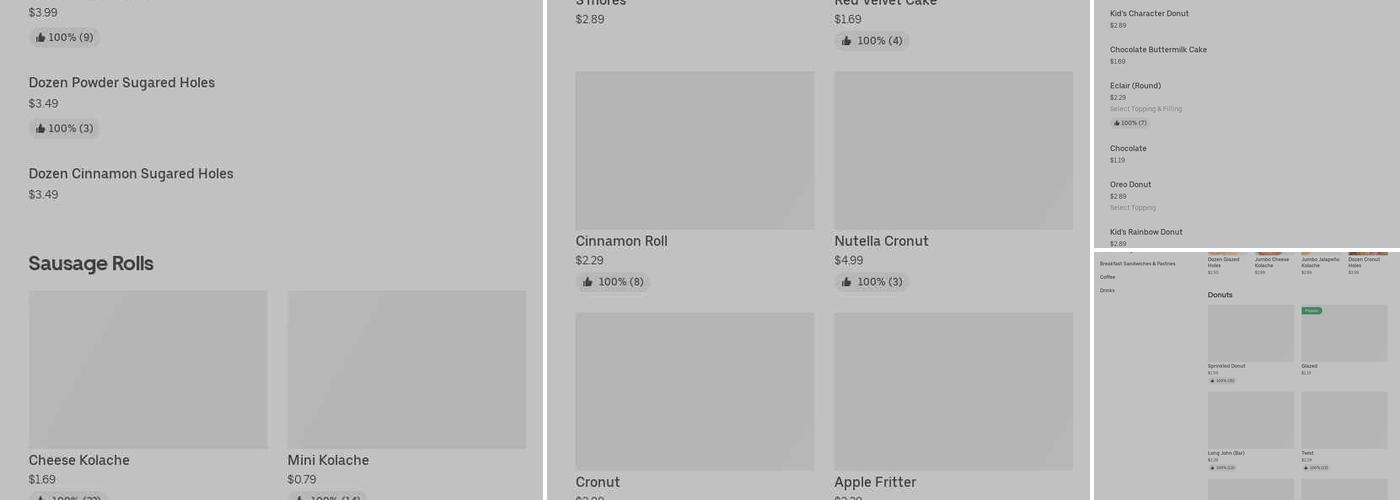 SD Donuts Menu