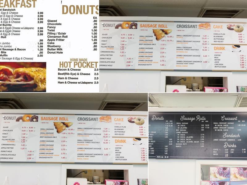 Spring Valley Donuts Menu