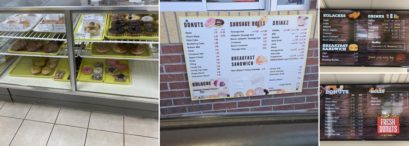 Morriss Donuts Menu