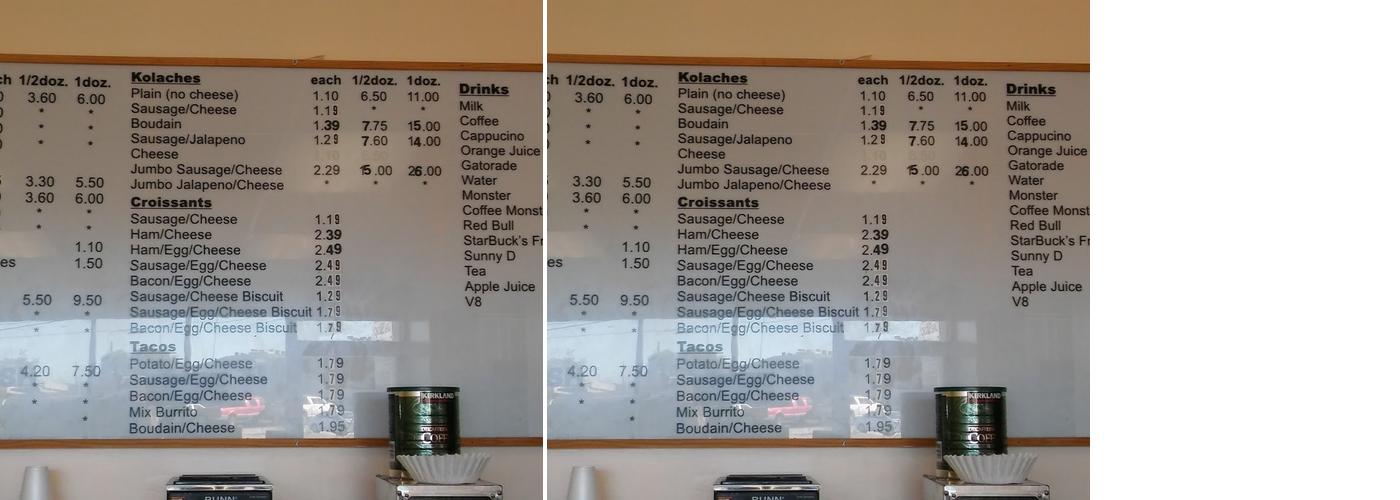 Billy's Donuts Menu