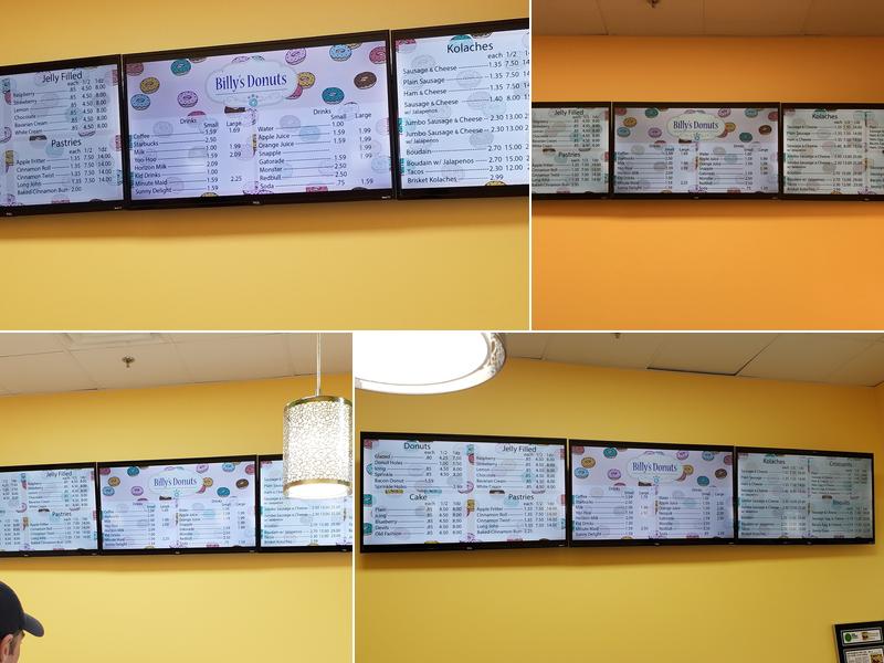 Billy’s Donuts Menu