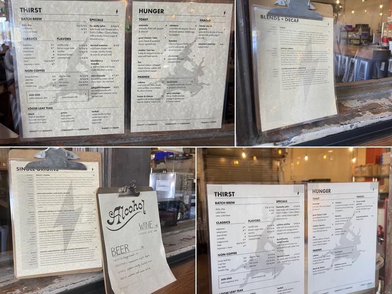 Publik Coffee Roasters Menu