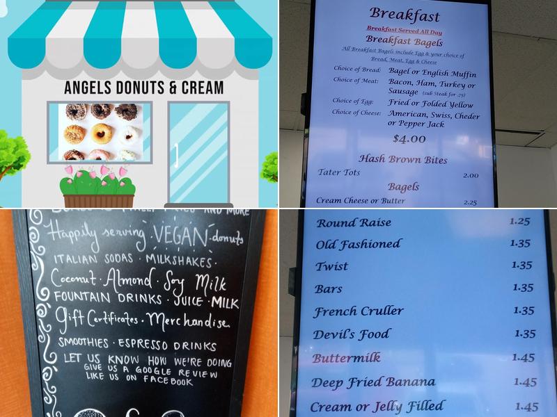Angel's Donuts And Ice Cream Menu