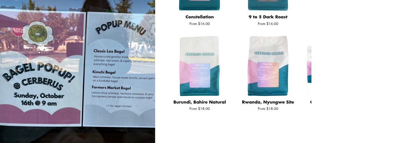 Cerberus Coffee Menu
