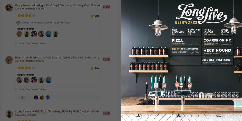 Long Live Beerworks Menu