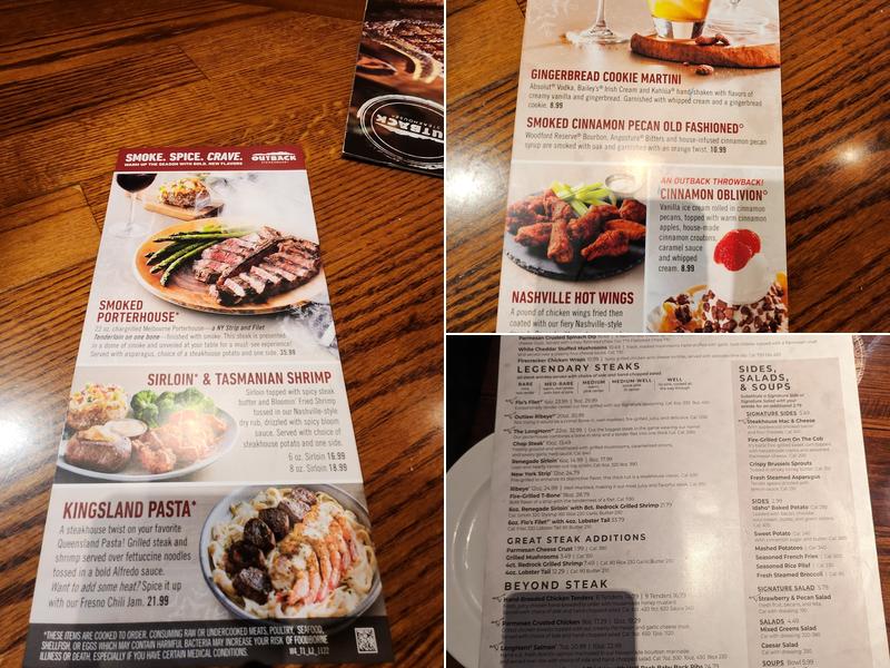 LongHorn Steakhouse Menu