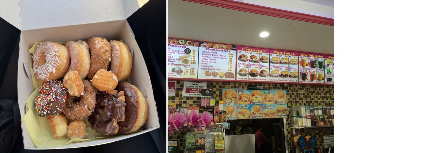 Pink Donut & Coffee Menu