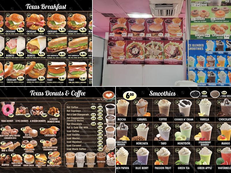 Texas Donuts Menu