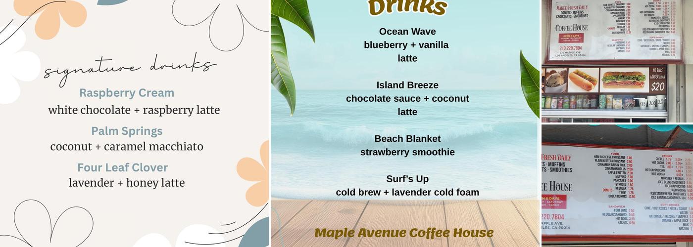 Coffee House Donuts Menu