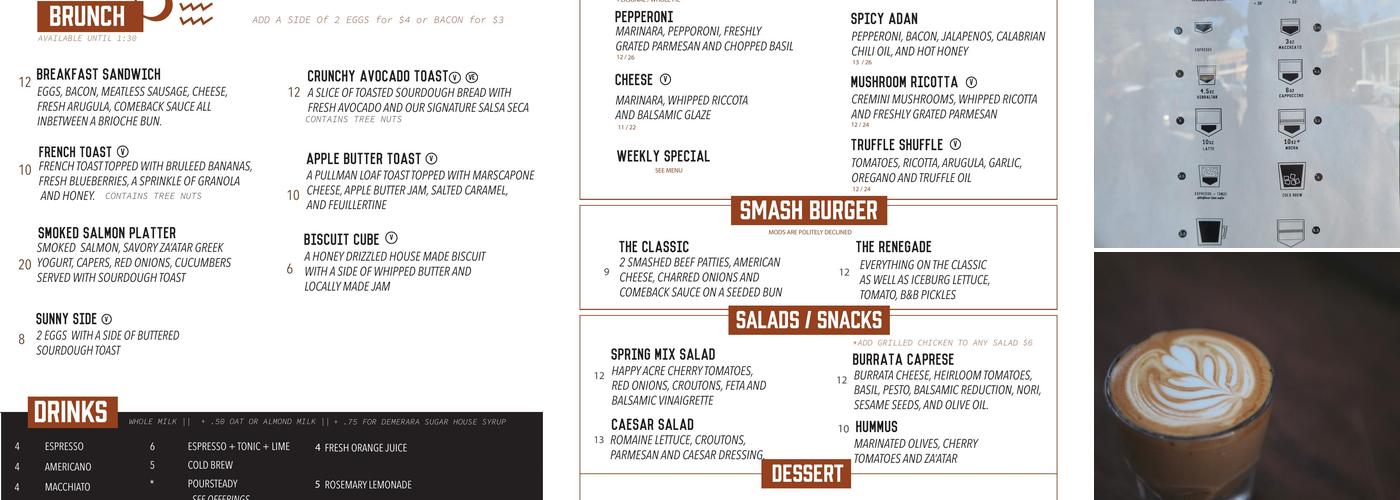 Devout Coffee Menu