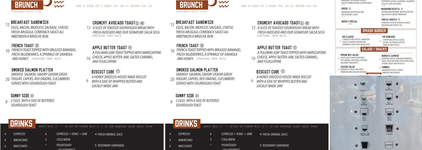 Devout Coffee Menu