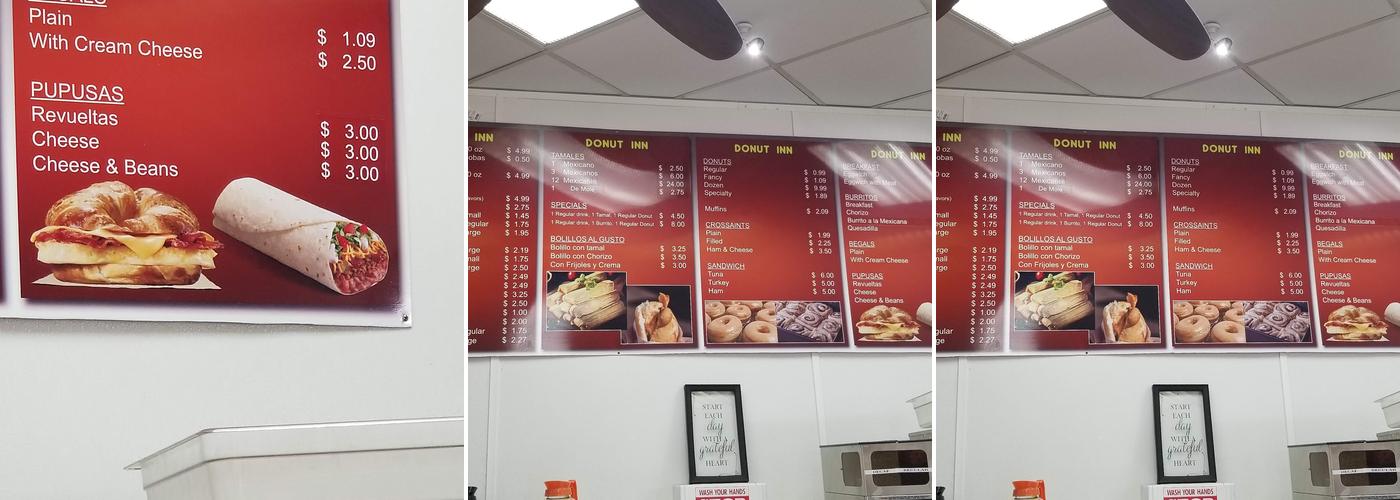 Donut Inn Menu