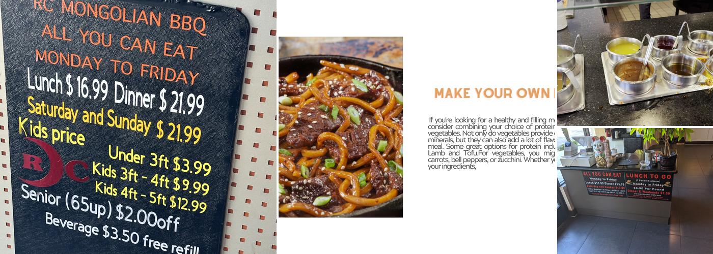 RC Mongolian BBQ Menu