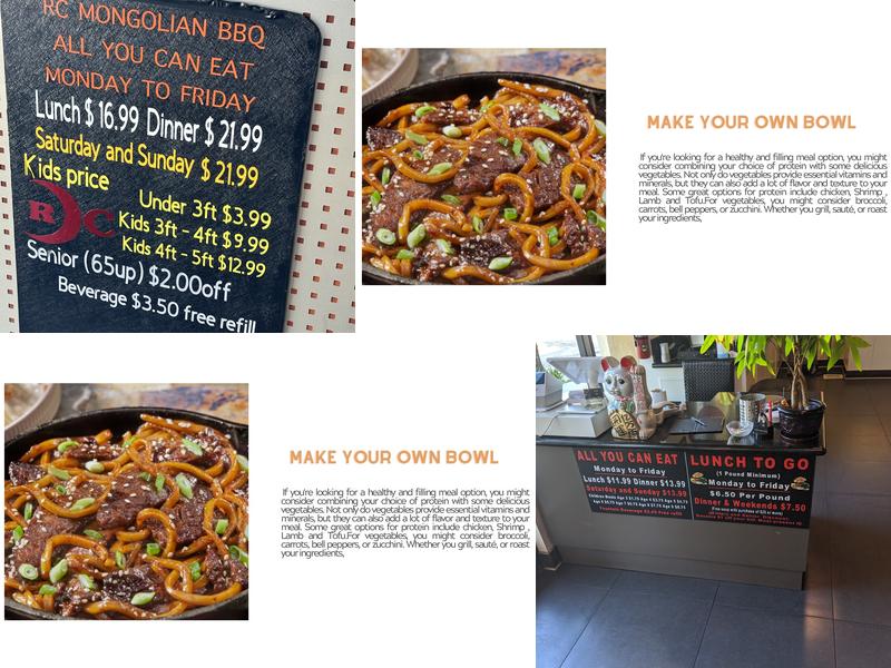 RC Mongolian BBQ Menu