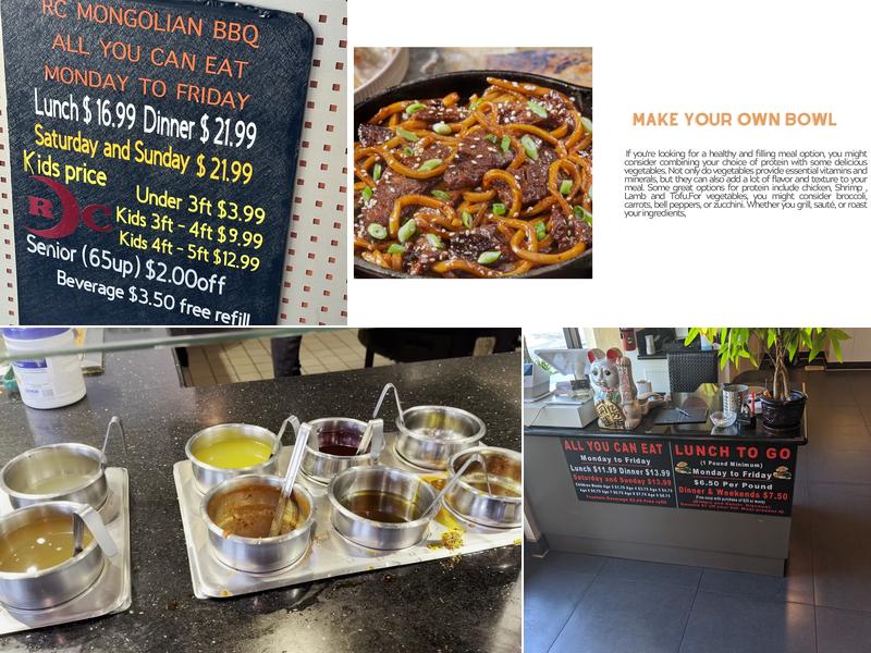 RC Mongolian BBQ Menu